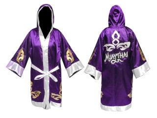 Custom Muay Thai Fight Robe : KNFIR-143-Purple